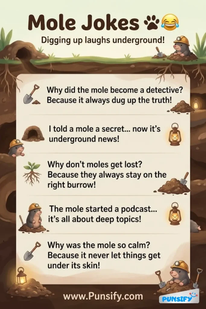 175+ Hilarious Mole Jokes and Puns That Dig Deep into Family Fun and Laughter