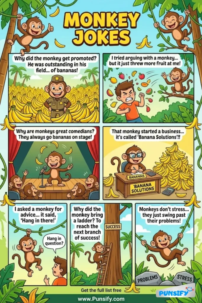 197+ Hilarious Mokey Jokes & Puns to Brighten Your Day and Spark Laughter