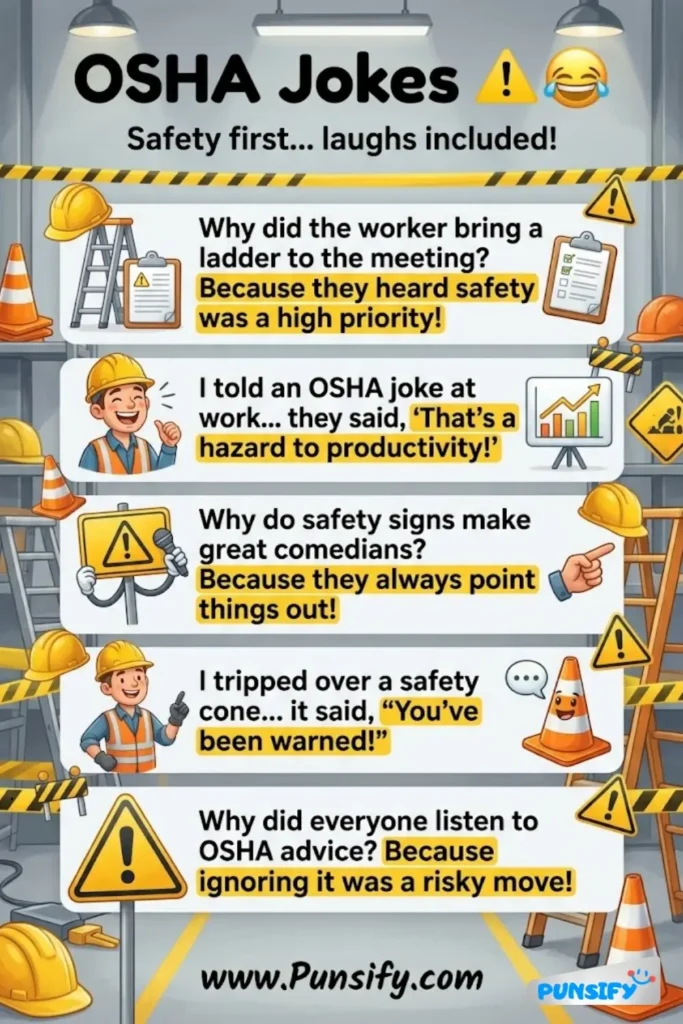 153+ Hilarious OSHA Jokes and Puns That Make Safety Laughably Fun for Everyone