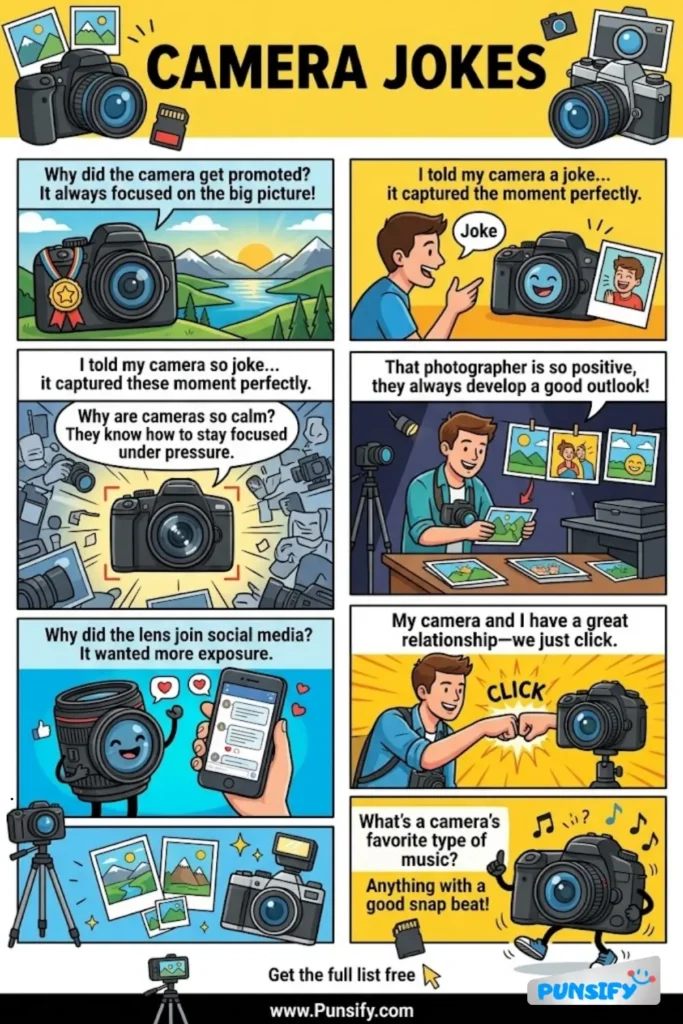 165+ Hilarious Camera Jokes & Puns That Will Make You Flash with Laughter!