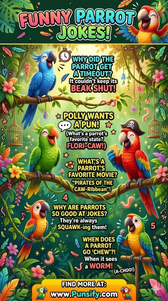 159+ Hilarious Parrot Jokes That Will Make You Squawk with Laughter