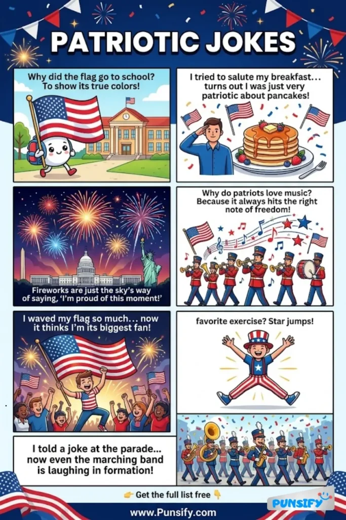 193+ Hilarious Patriotic Jokes & Puns to Celebrate Freedom and Bring Smiles