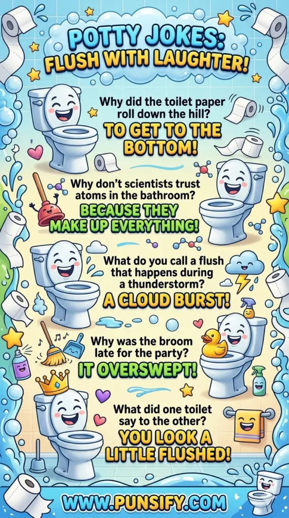 189+ Hilarious Potty Jokes for Giggles and Grins That Everyone Will Love