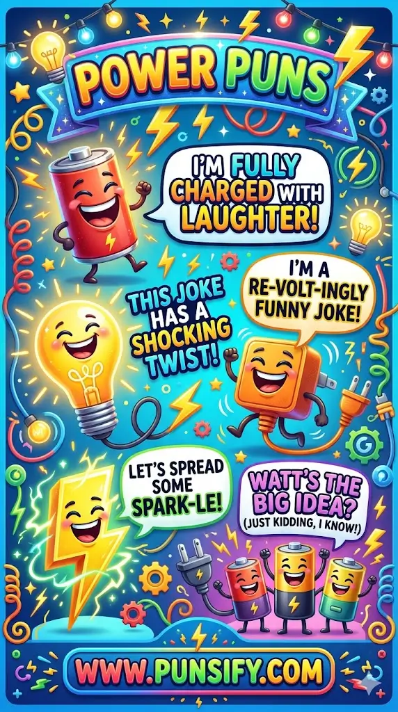 179+ Hilarious Power Puns to Spark Joy and Laughter for Everyone