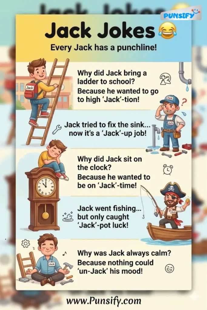 165+ Hilarity Ensues with Jack Jokes and Puns That Pack a Punch!