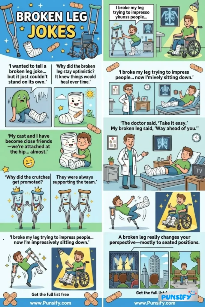 163+ Hilarious Broken Leg Jokes & Puns That Will Make You Hop with Laughter