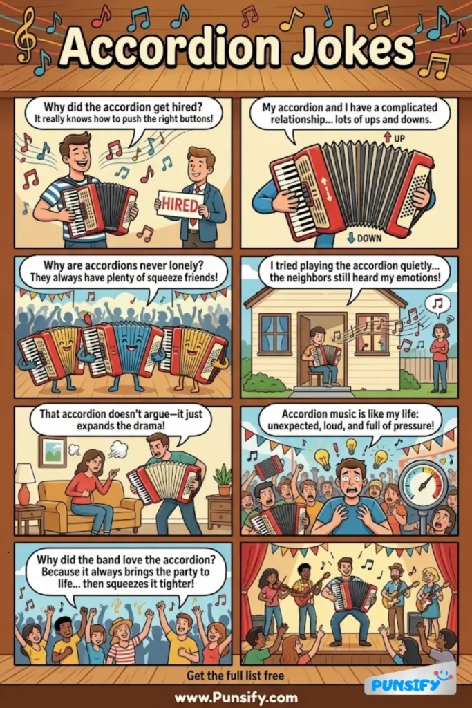 165+ Hilarious Accordion Jokes That Will Squeeze Your Sides With Laughter
