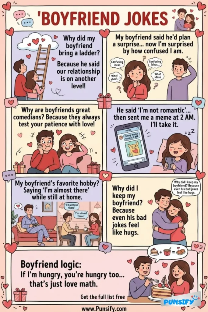 183+ Hilarious Boyfriend Jokes & Puns That Will Make You Laugh Your Socks Off!