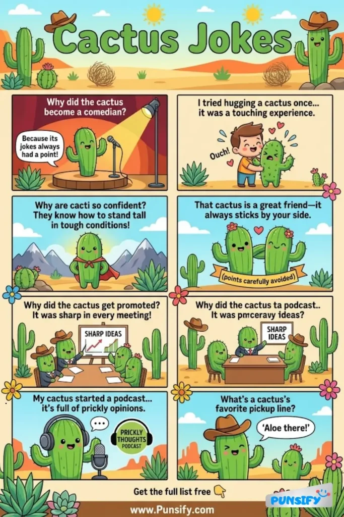 159+ Hilarious Cactus Jokes & Puns That'll Prickle Your Funny Bone and Bloom Laughter