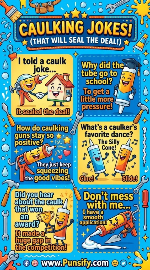 163+ Hilariously Sealed with a Laugh: Caulking Jokes and Puns Galore!