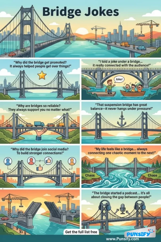 173+ Hilarious Bridge Jokes & Puns That Will Make You Cross with Laughter!
