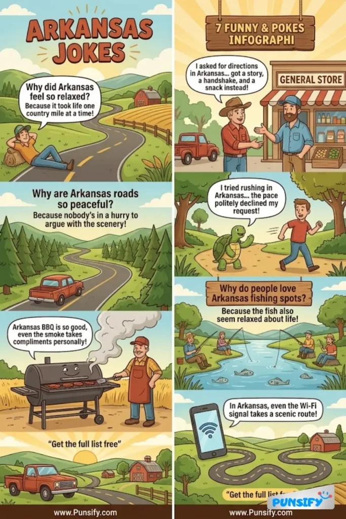 175+ Hilarious Arkansas Jokes & Puns That Will Leave You Rolling in the Ozarks!