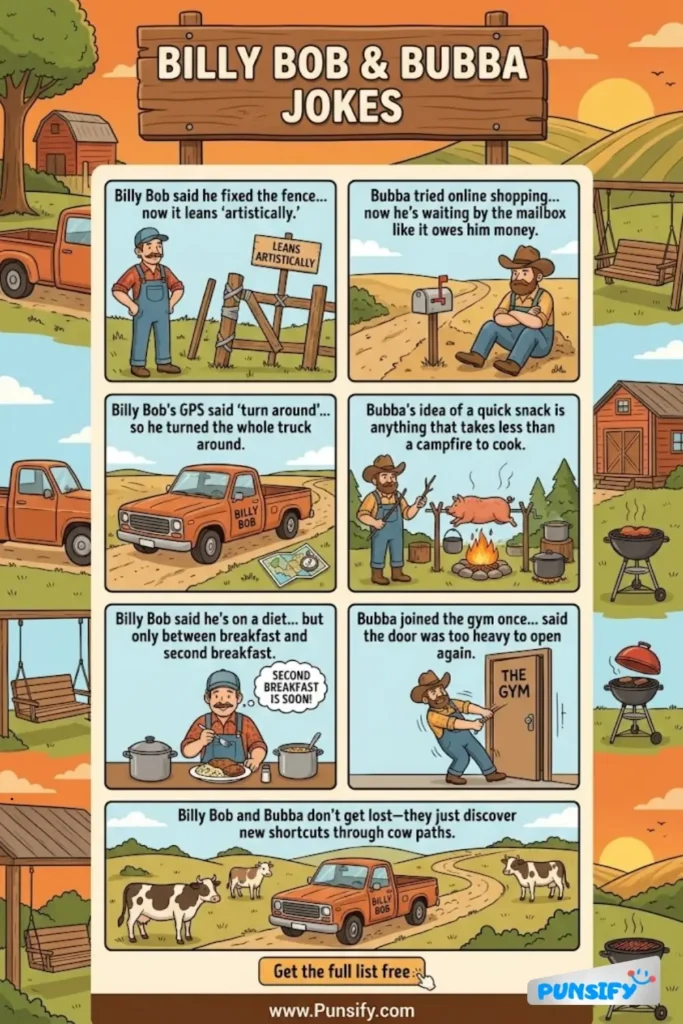 169+ Hilarious Billy Bob And Bubba Jokes & Puns That'll Tickle Your Funny Bone!