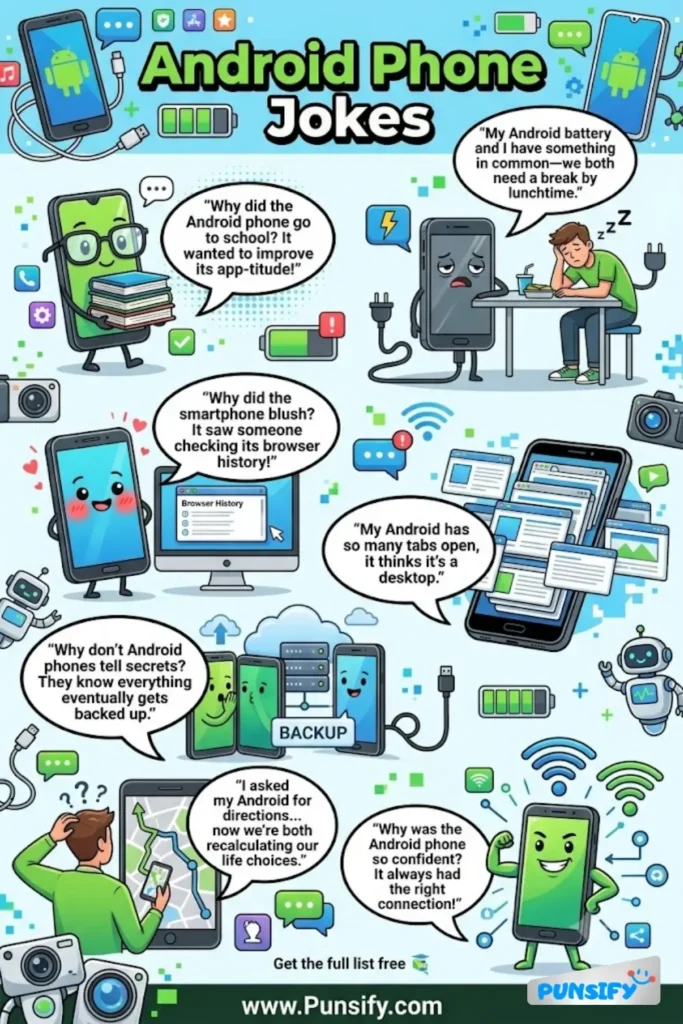 159+ Hilarious Android Phone Jokes & Puns to Charge Your Laugh Battery Up!