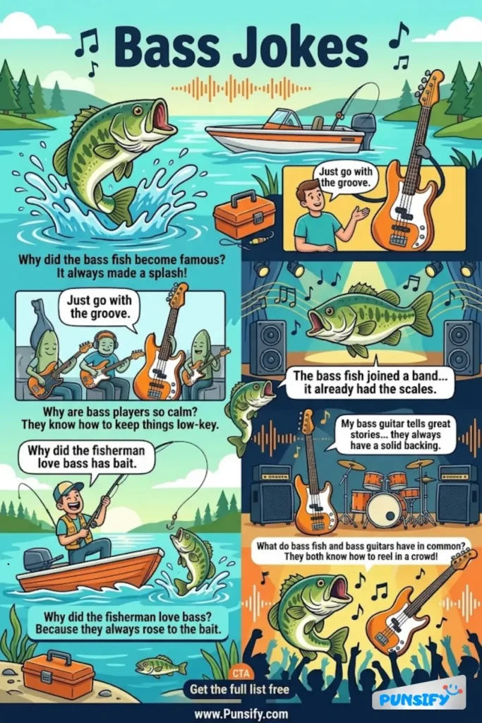 195+ Hilarious Bass Jokes & Puns That Will Hook You with Laughter Every Time