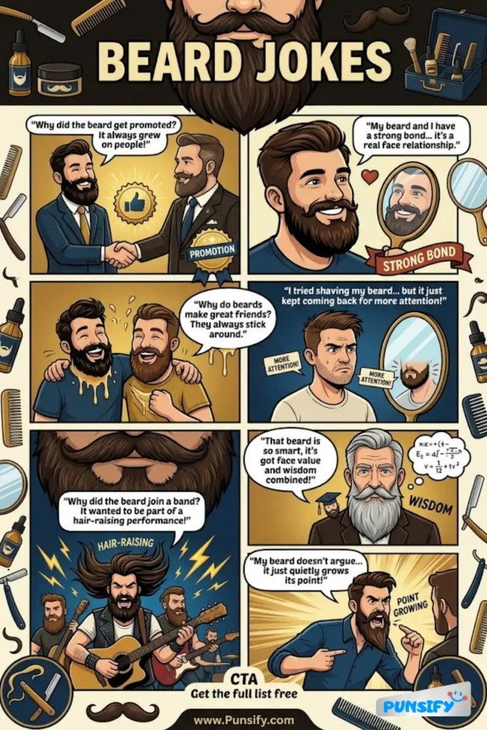 183+ Hilarious Beard Jokes & Puns to Make You Chuckle and Tame Your Follicle Follies