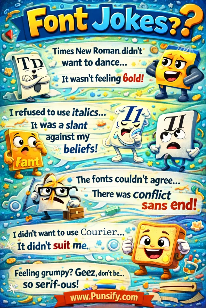 165+ Hilarious Font Jokes and Puns That Will Leave You in Stitches!