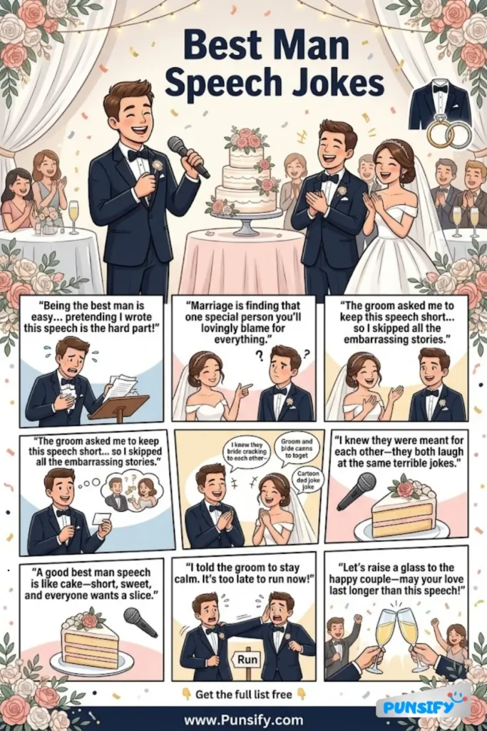 163+ Hilarious Best Man Speech Jokes & Puns to Make the Wedding a Laughing Matter