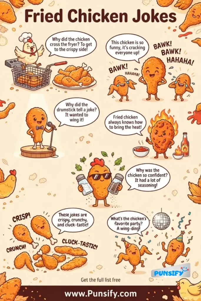 175+ Cluckin' Good Fried Chicken Jokes to Make You Rooster with Laughter in 2026