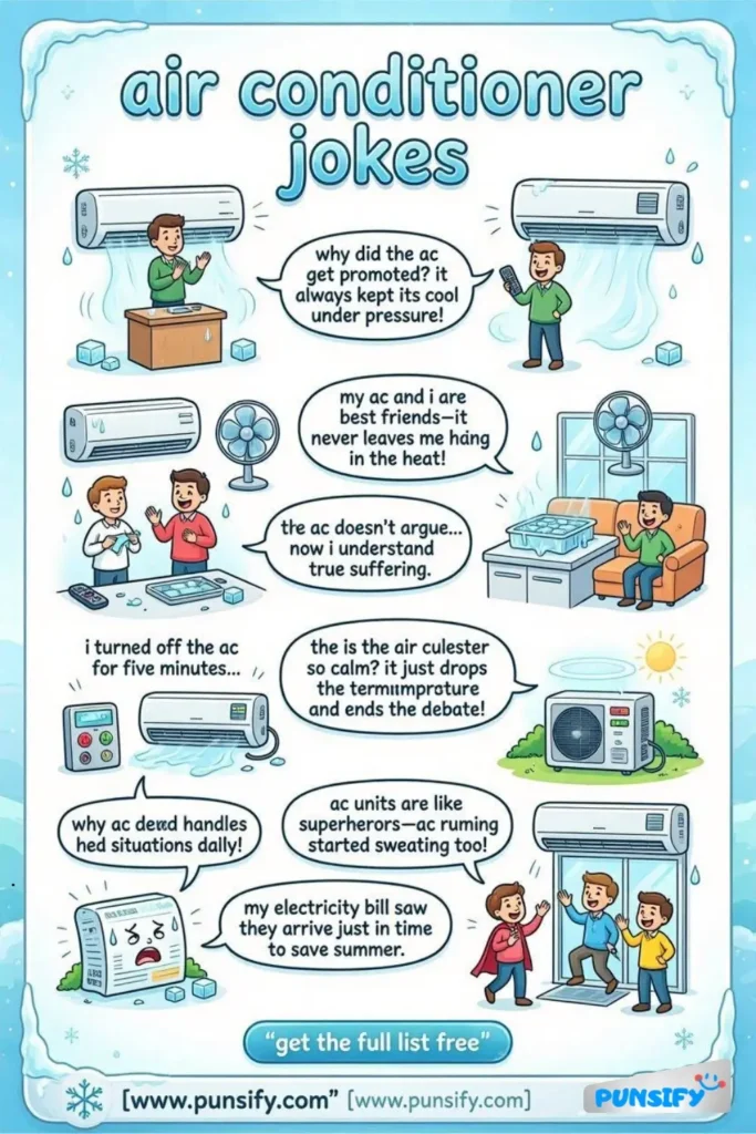 179+ Hilarious Air Conditioner Jokes & Puns to Chill Your Sides and Heat Your Laughs