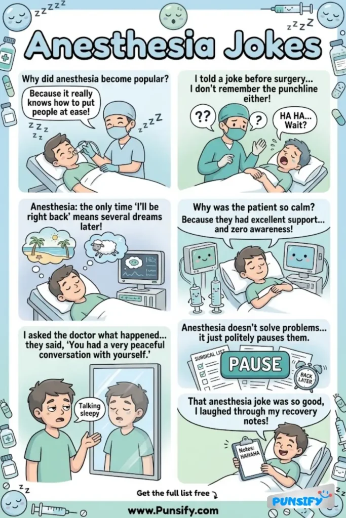 185+ Hilarious Anesthesia Jokes & Puns That Will Put You to Sleep with Laughter