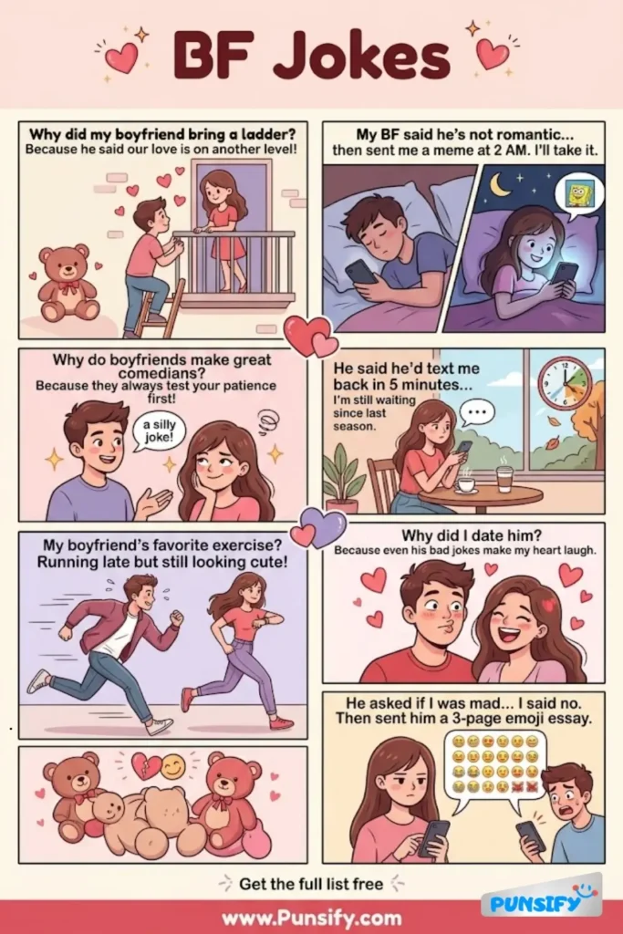 193+ Hilarious Bf Jokes & Puns That Are Sure to Crack You Up and Leave You Grinning