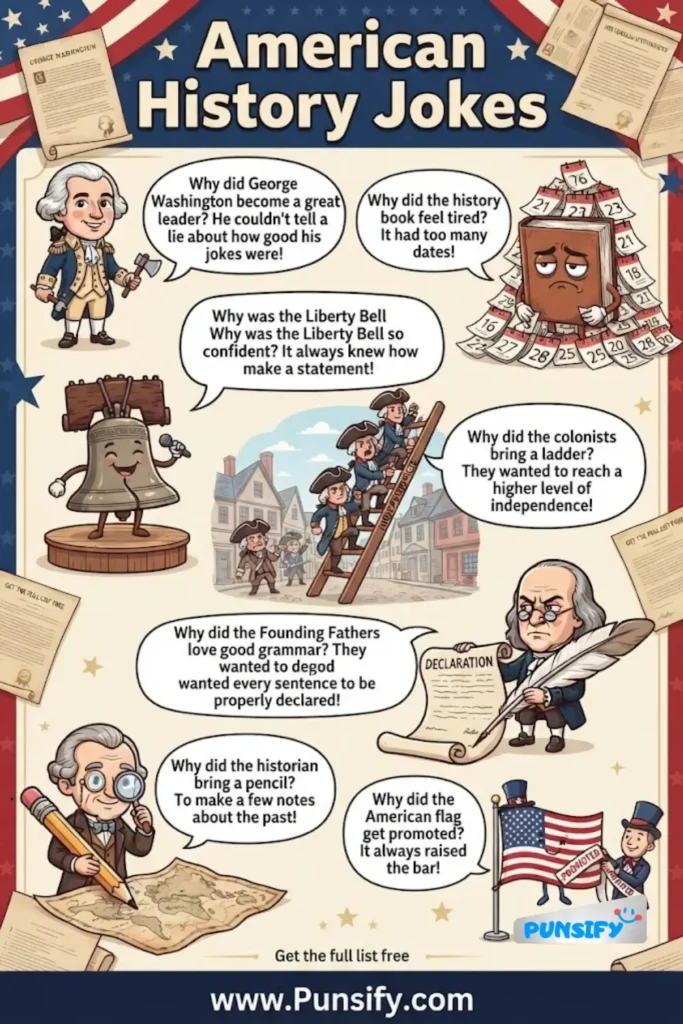 161+ Epic Laughs in American History Jokes for All Ages in 2026