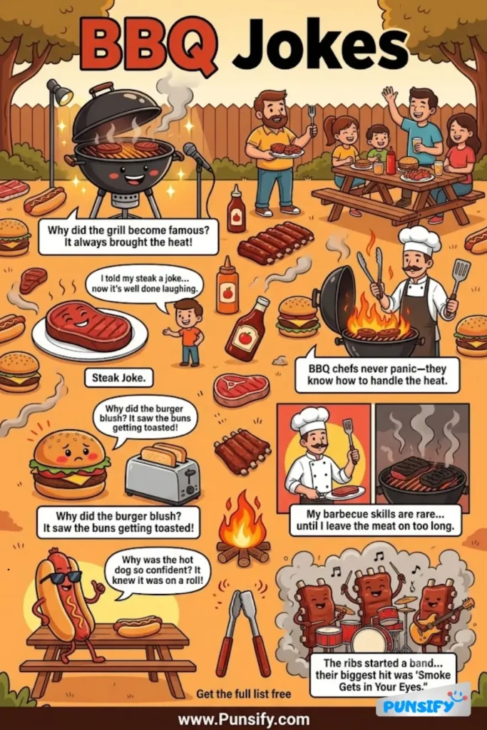 197+ Hilarious BBQ Jokes & Puns That Will Grill You with Laughter and Sizzle Smiles