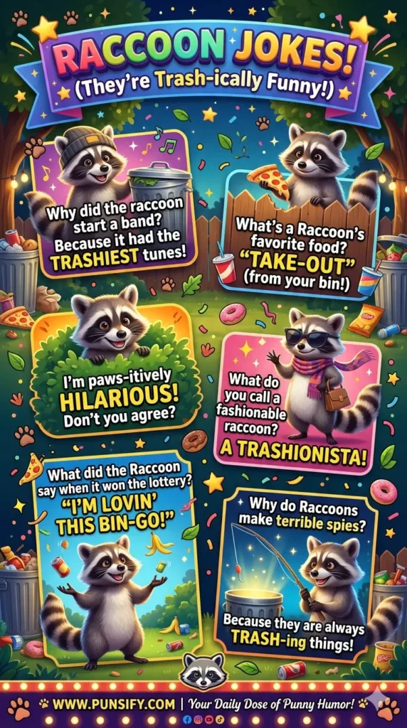 153+ Hilarious Racoon Jokes That Will Make You Laugh Out Loud