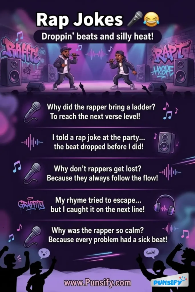 157+ Hilarious Rap Jokes and Puns That Will Make You Laugh and Groove Along
