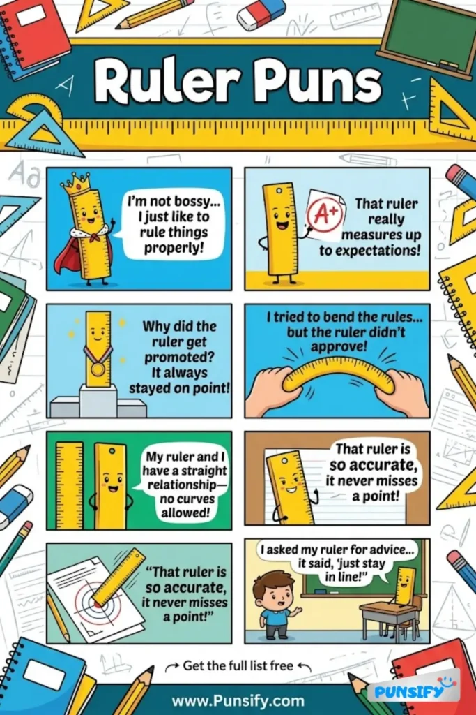 157+ Hilarious Ruler Puns & Jokes That Measure Up to Your Humor Needs