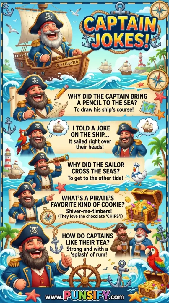 153+ Hilariously Hooked on Captain Jokes and Puns that Make You Roll on the Floor!