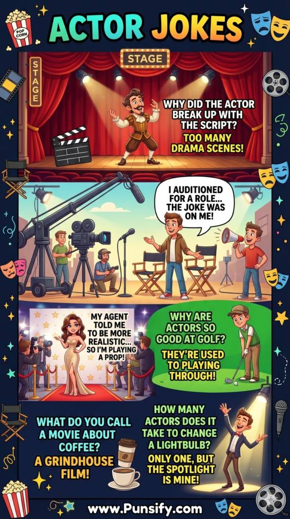 145+ Hilarious Actor Jokes and Puns That Will Steal the Show