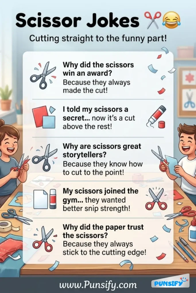 157+ Hilarious Scissor Jokes and Puns That Will Cut Through Your Boredom Today