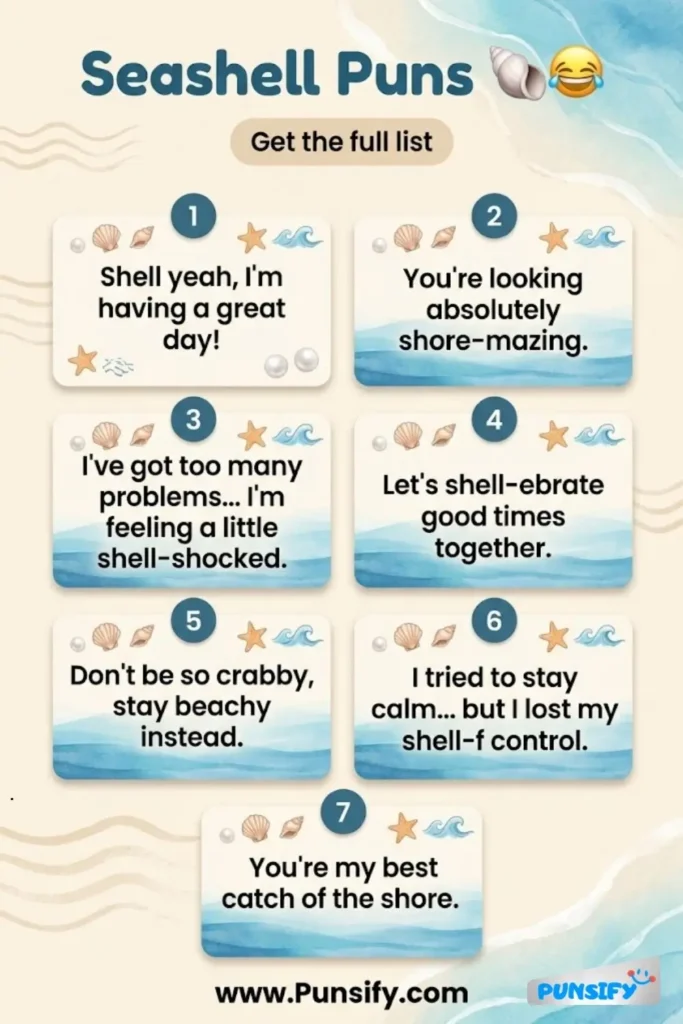 157+ Hilarious Seashell Puns and Jokes to Make Waves of Laughter and Joy