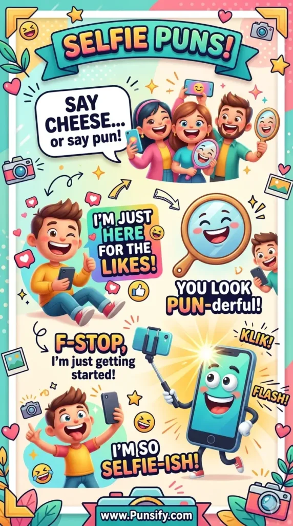 169+ Hilarious Selfie Puns to Brighten Your Day and Capture Smiles