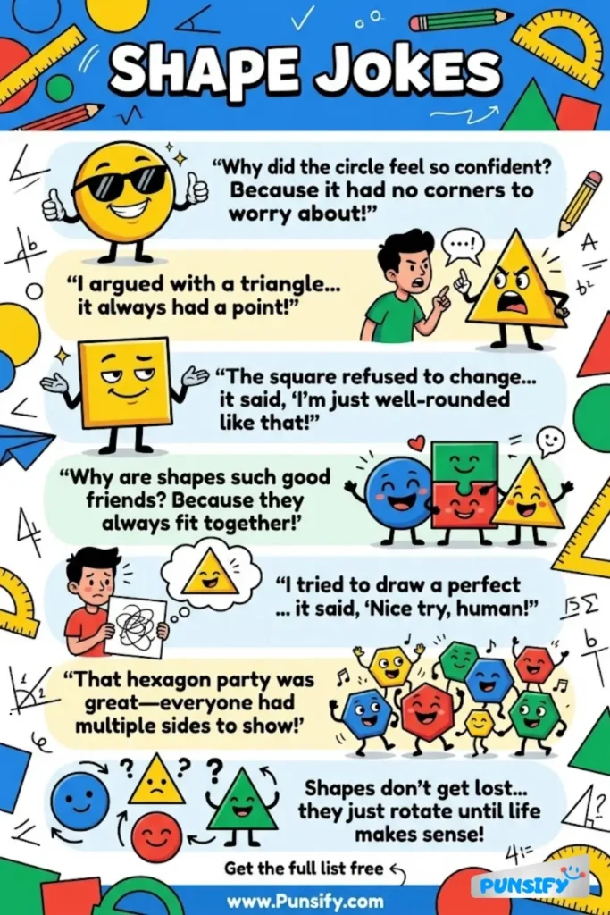 153+ Hilarious Shape Jokes & Puns That Will Make You Laugh and Learn Shapes