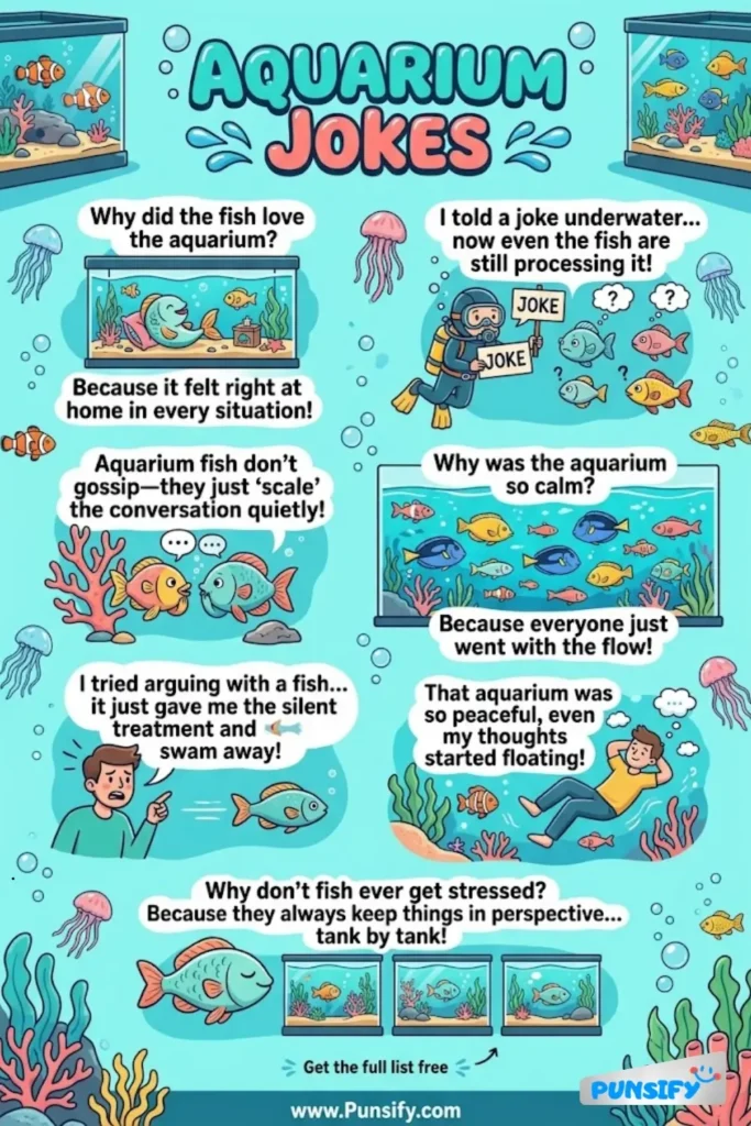 173+ Hilarious Aquarium Jokes & Puns That Will Make You Sea the Laughter Swim!