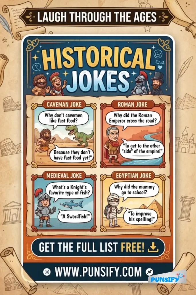 179+ Hilarious Historical Jokes That Will Make You Laugh Through Time