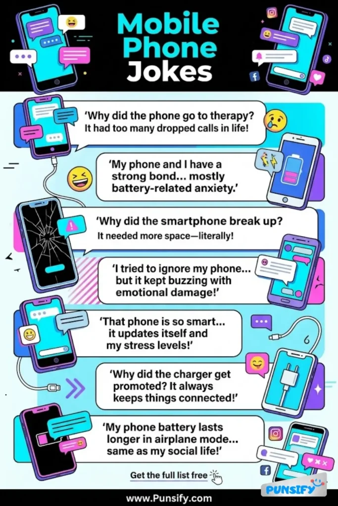 197+ Hilarious Mobile Phone Jokes & Puns That Will Make You LOL All Day