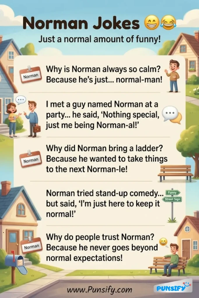 189+ Hilarious Norman Jokes and Puns That Will Brighten Your Day Instantly