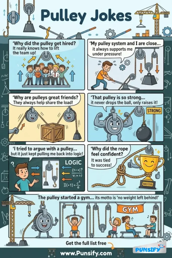 189+ Hilarious Pulley Jokes & Puns to Lift Your Spirits and Tickle Your Funny Bone