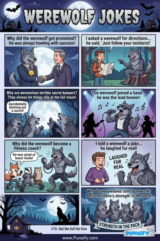 187+ Hilarious Werewolf Jokes & Puns to Howl With Laughter and Fun