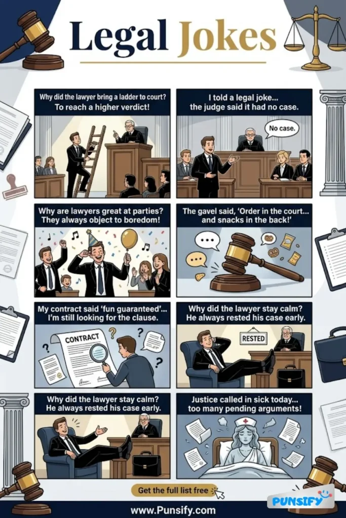 153+ Hilarious Legal Jokes & Puns That Will Make You Laugh in Courtroom Style