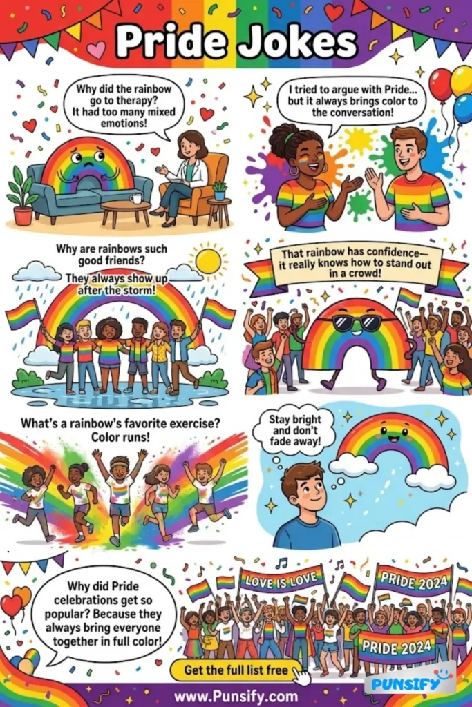 175+ Hilarious Pride Jokes & Puns to Celebrate Love and Laughter Together