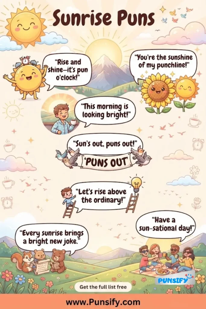 173+ Funny Sunrise Puns to Brighten Your Day with Laughter and Joy