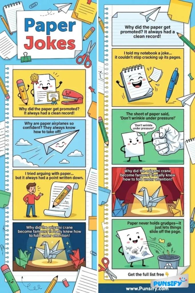 175+ Hilarious Paper Jokes & Puns to Unfold Laughter and Brighten Your Day