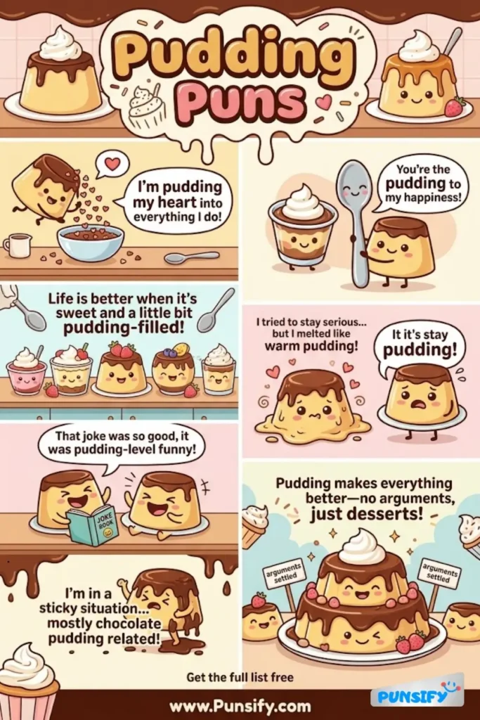 167+ Hilarious Pudding Puns & Jokes That Will Make You Smile and Savor Fun