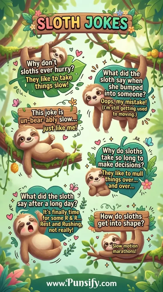 169+ Hilarious Sloth Jokes That Will Make You Laugh and Chill Out
