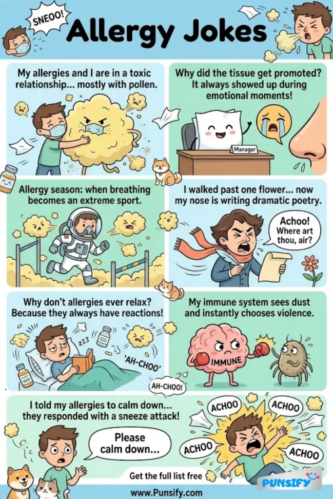 153+ Hilarious Allergy Jokes & Puns That Will Make Your Sneeze with Laughter!